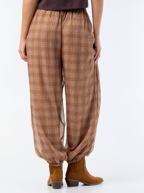 Pantalon imprimé bouffant pour femme - Kiabi