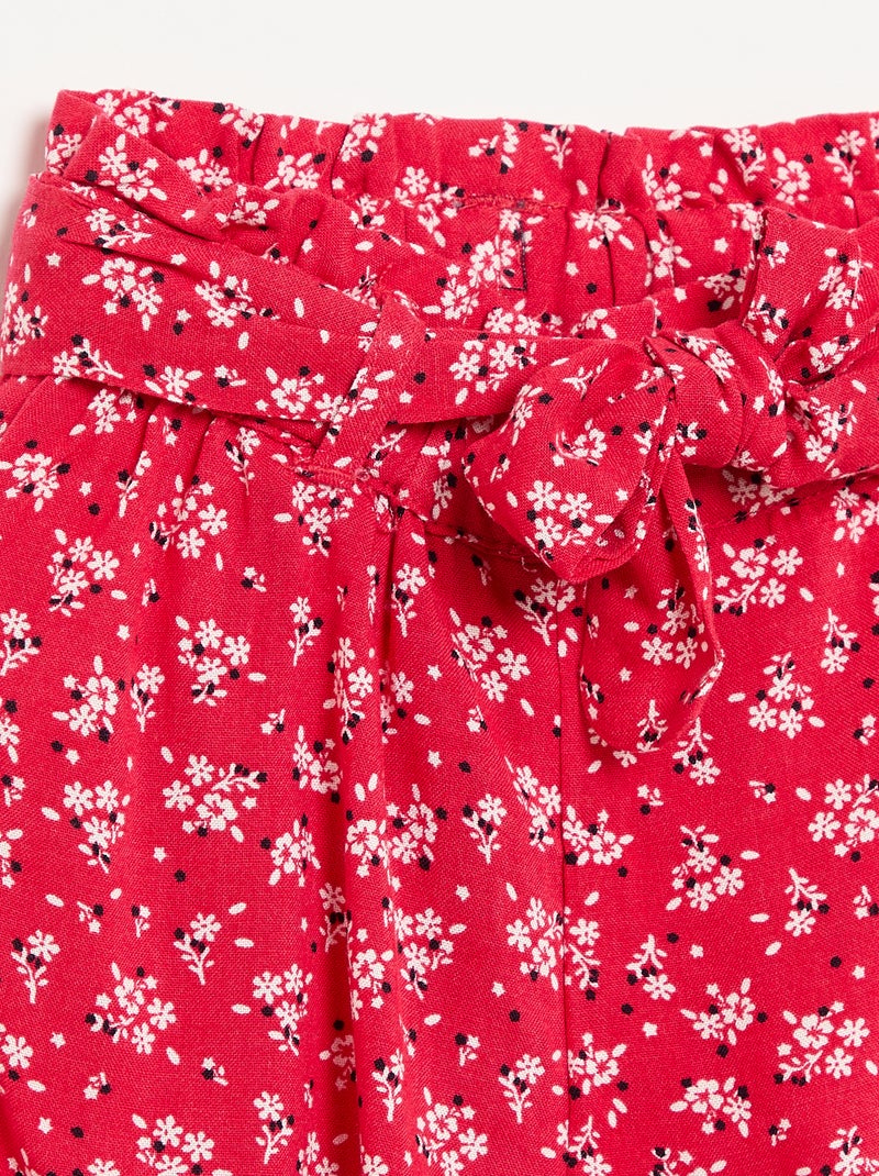 Pantalon imprimé Rouge - Kiabi