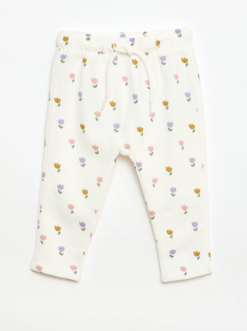 Pantalon jogging à motif - Kiabi