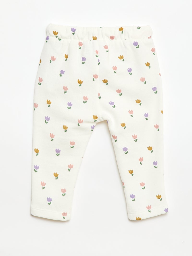 Pantalon jogging à motif Beige - Kiabi