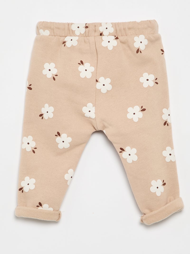 Pantalon jogging à motif Beige - Kiabi