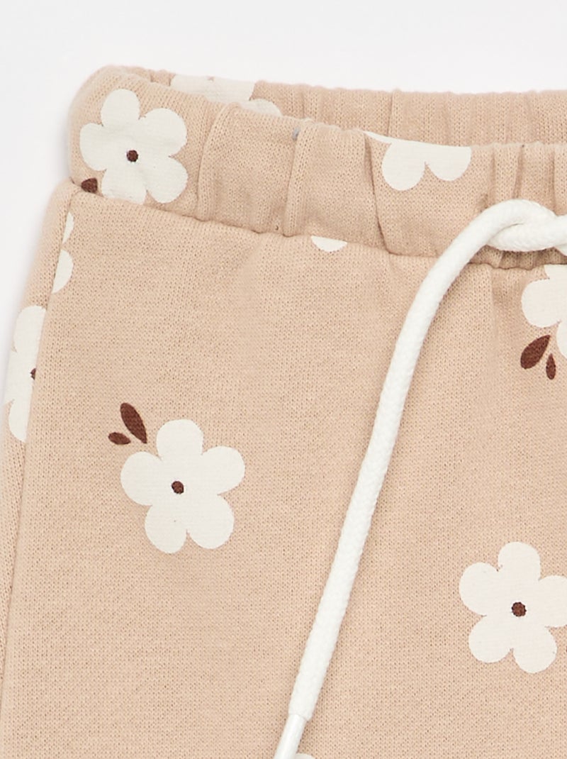 Pantalon jogging à motif Beige - Kiabi