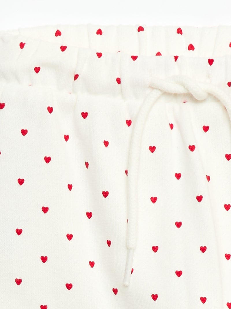 Pantalon jogging à motif Blanc - Kiabi