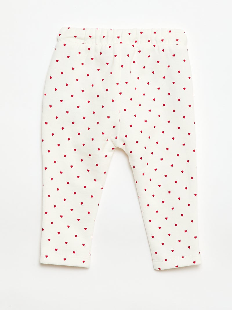 Pantalon jogging à motif Blanc - Kiabi