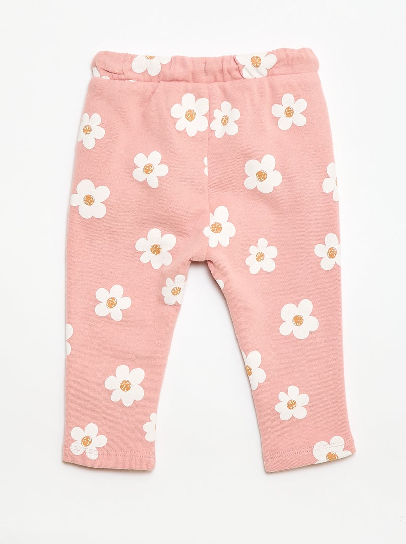 Pantalon jogging à motif Rose - Kiabi