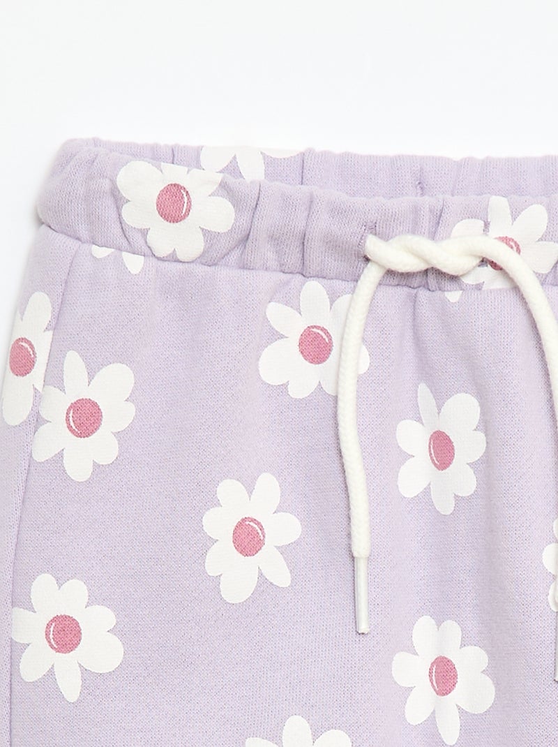 Pantalon jogging à motif Violet - Kiabi