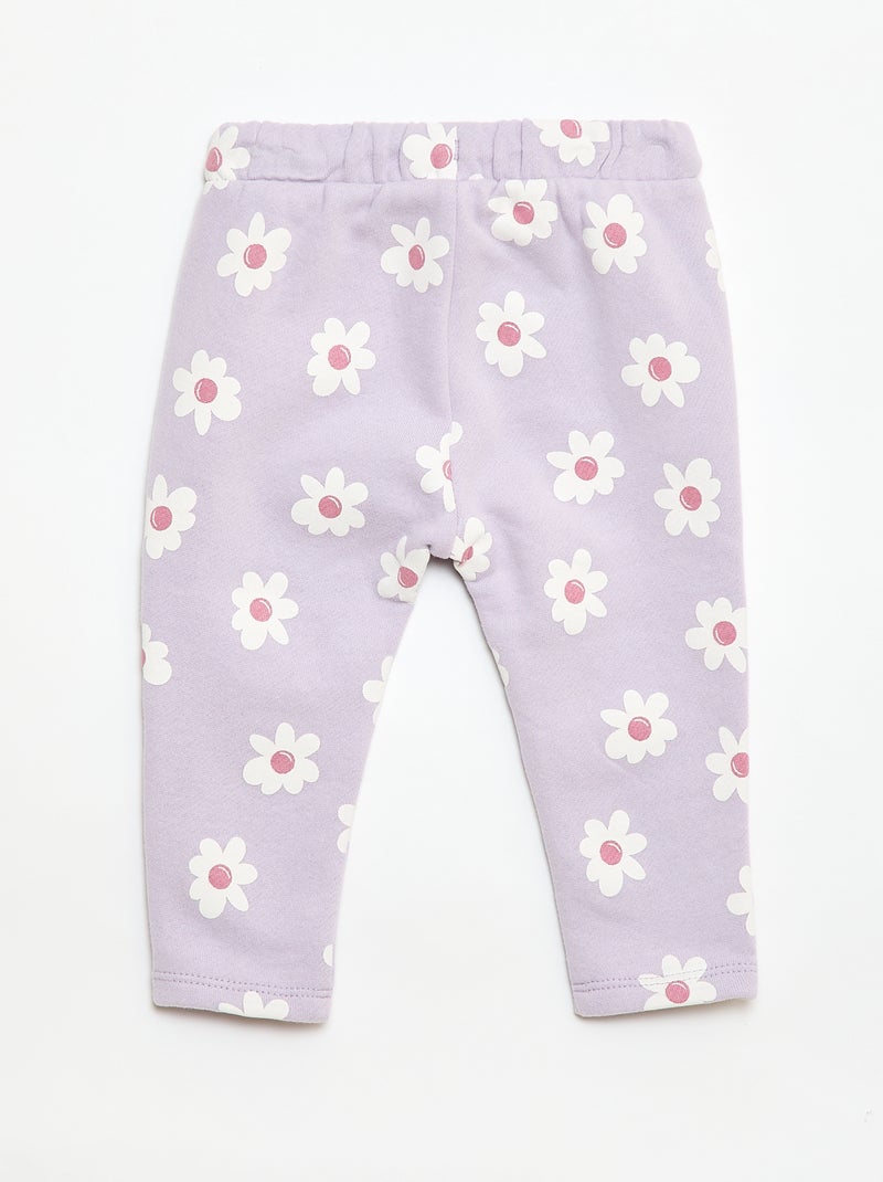 Pantalon jogging à motif Violet - Kiabi