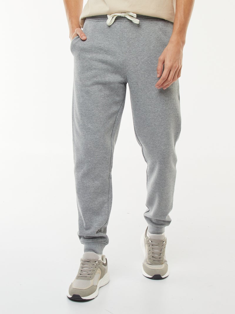 Pantalon jogging en molleton chaud Gris - Kiabi