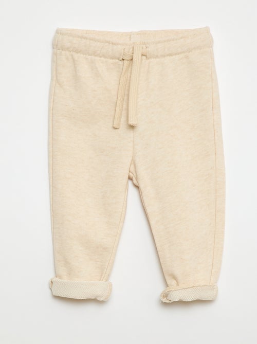 Pantalon jogging en molleton non gratté - Kiabi