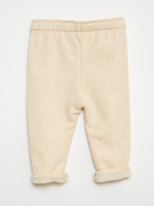 Pantalon jogging en molleton non gratté - Kiabi