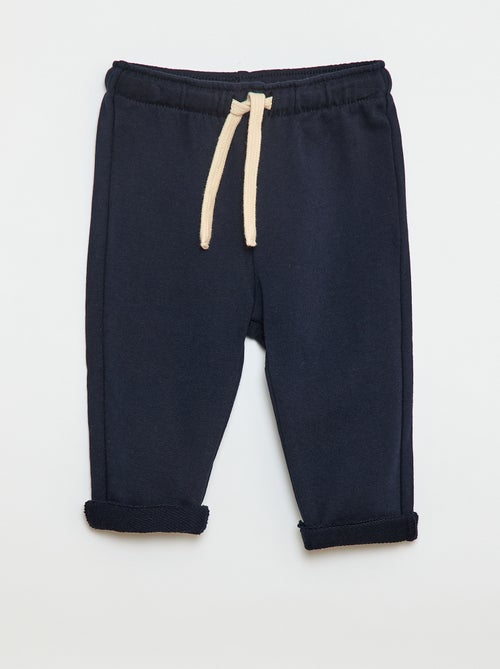 Pantalon jogging en molleton non gratté - Kiabi