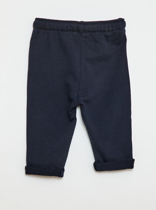 Pantalon jogging en molleton non gratté - Kiabi