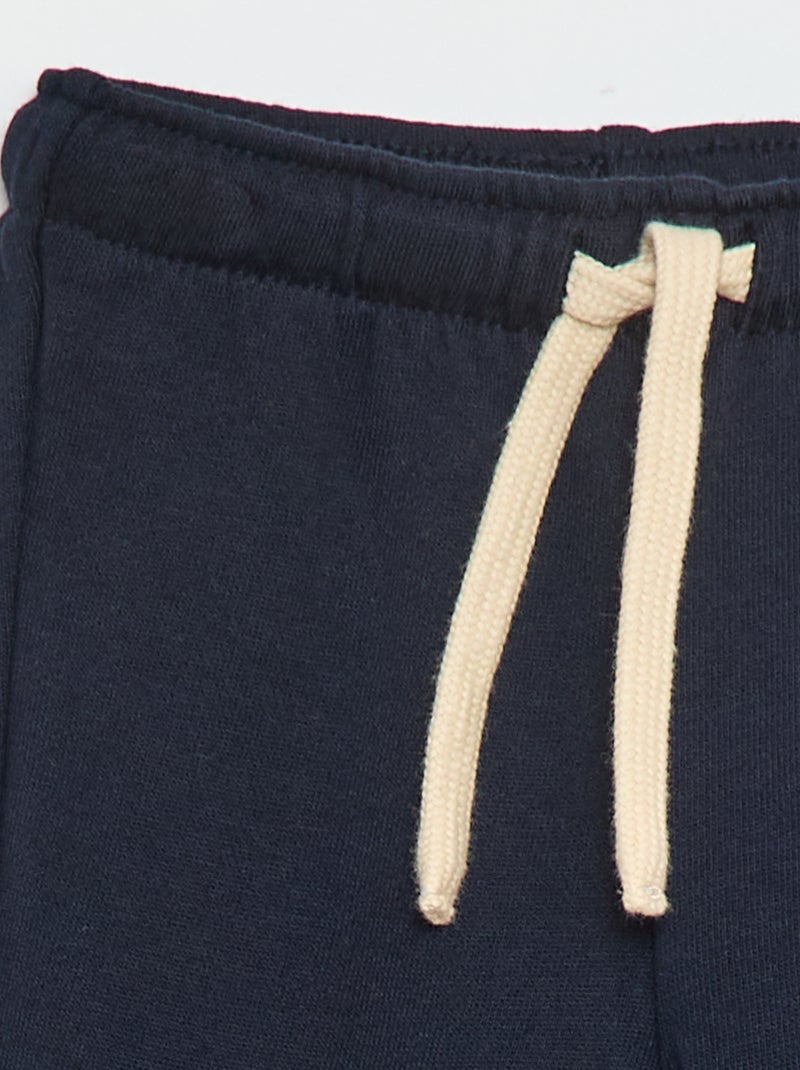 Pantalon jogging en molleton non gratté Bleu - Kiabi