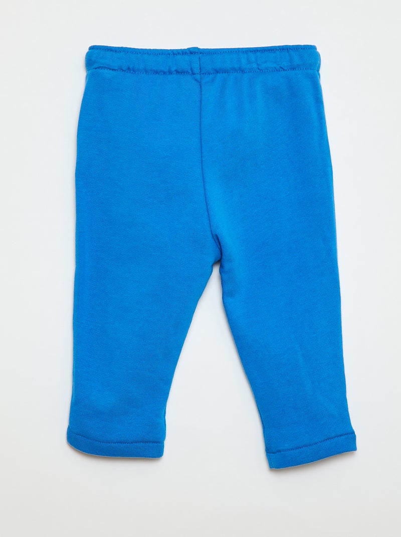 Pantalon jogging en molleton non gratté Bleu - Kiabi