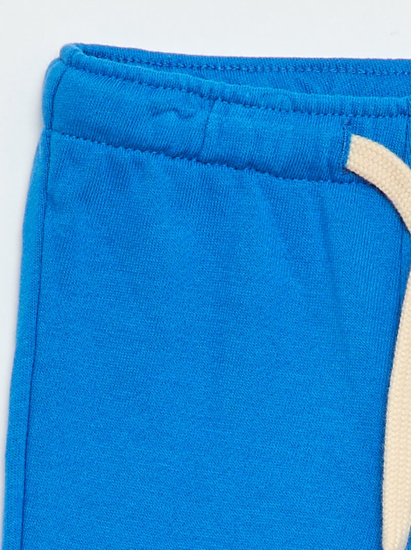 Pantalon jogging en molleton non gratté Bleu - Kiabi