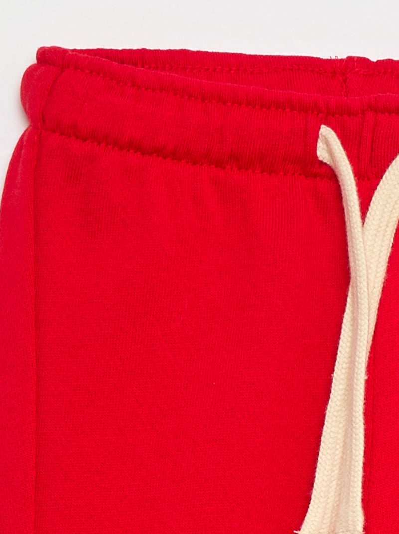 Pantalon jogging en molleton non gratté Rouge - Kiabi