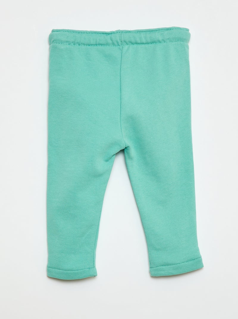 Pantalon jogging en molleton non gratté Vert - Kiabi