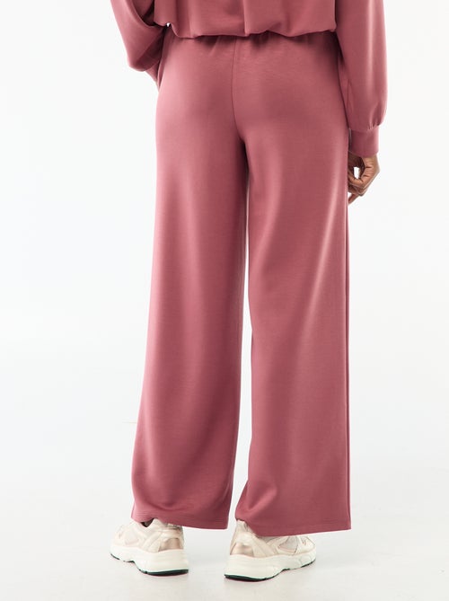 Pantalon jogging large maille douce - Kiabi