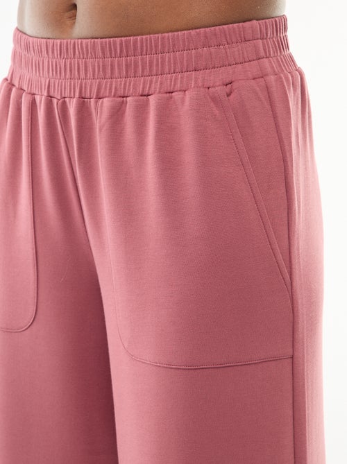 Pantalon jogging large maille douce - Kiabi