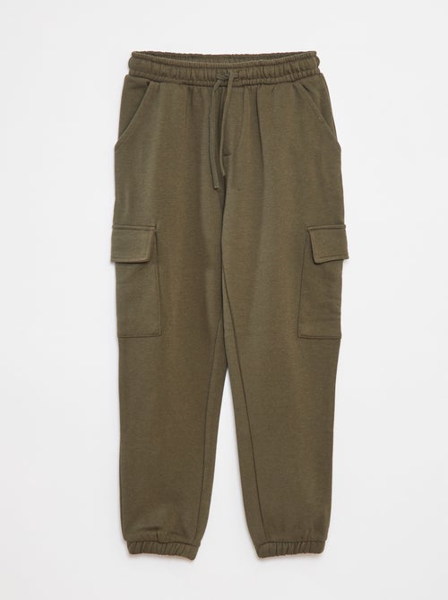 Pantalon jogging multipoches en molleton - Kiabi