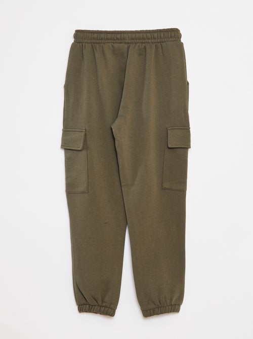 Pantalon jogging multipoches en molleton - Kiabi
