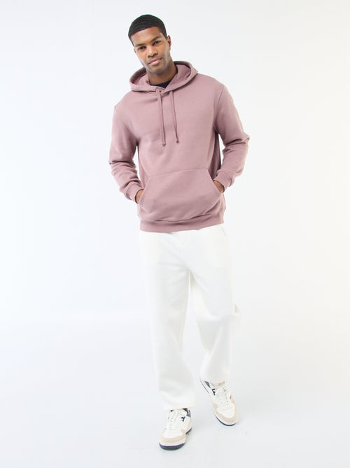 Pantalon jogging uni avec cordons de serrage à la taille - Kiabi