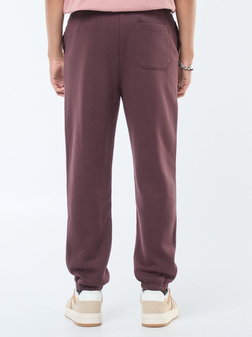 Pantalon jogging uni avec cordons de serrage à la taille - Kiabi
