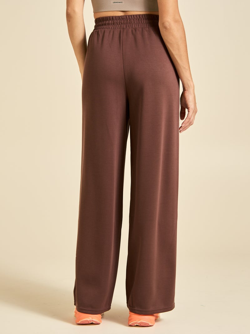Pantalon jogging uni taille standard Marron - Kiabi