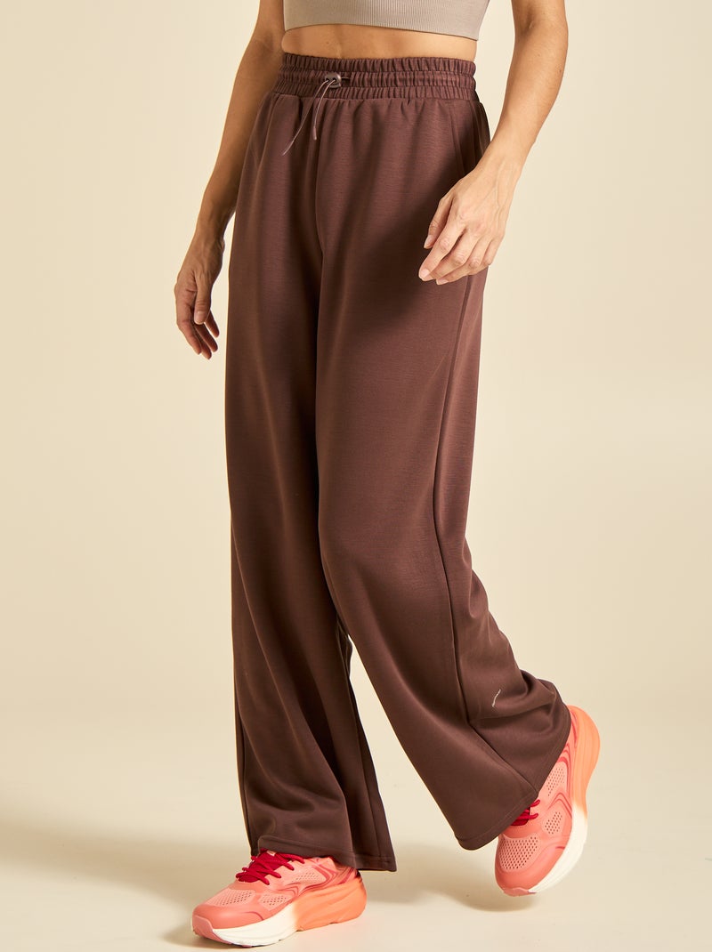 Pantalon jogging uni taille standard Marron - Kiabi