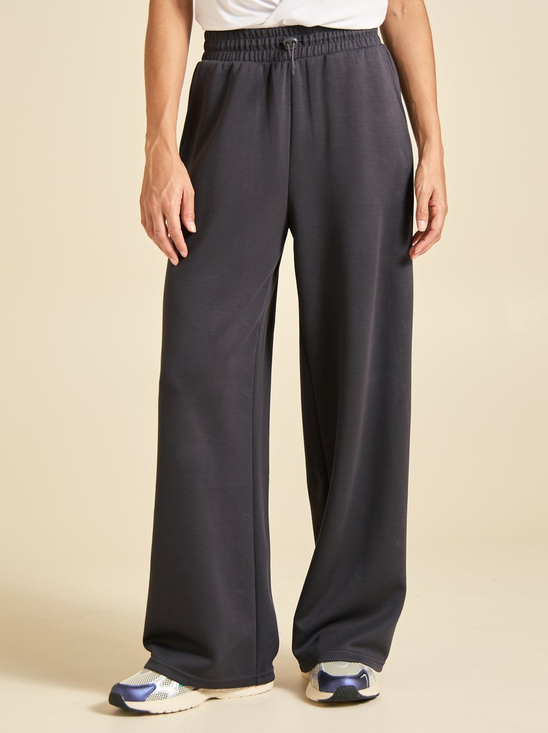 Pantalon jogging uni taille standard Noir - Kiabi
