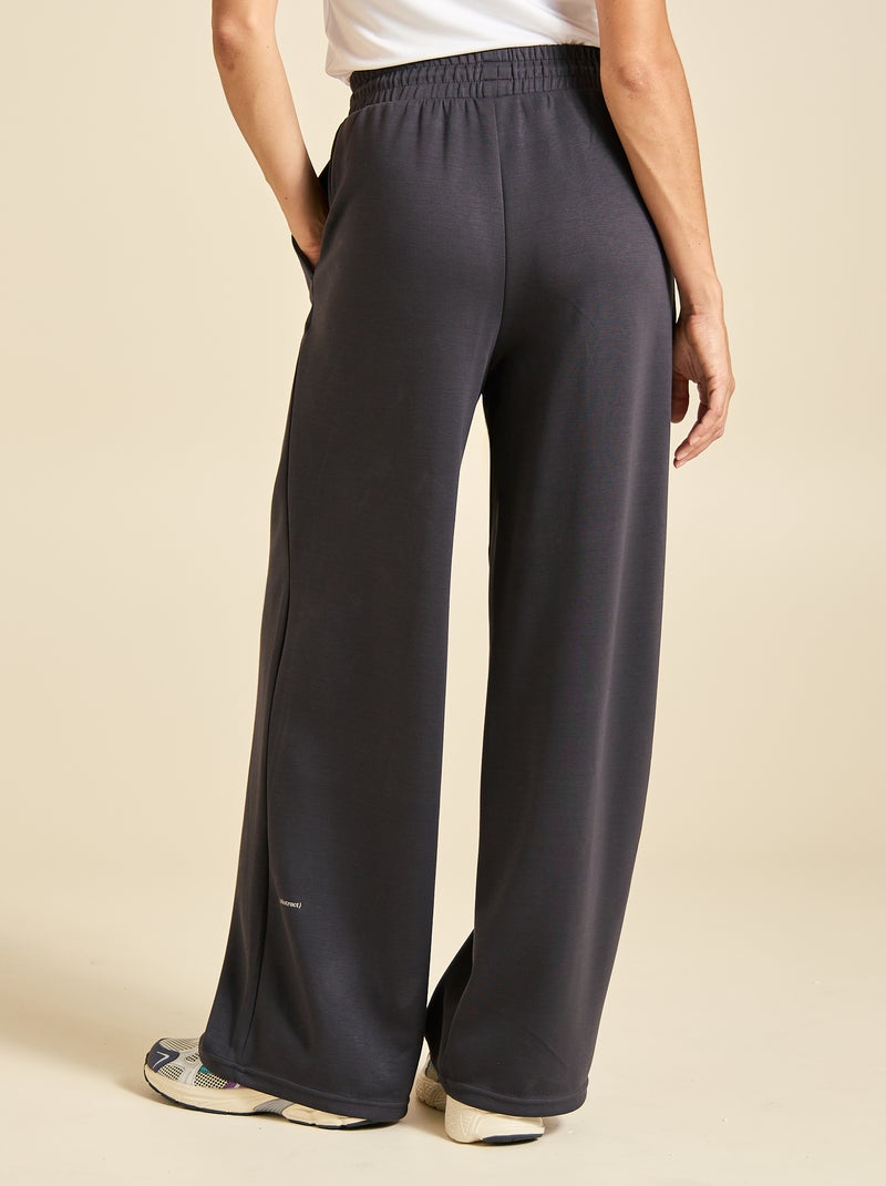 Pantalon jogging uni taille standard Noir - Kiabi
