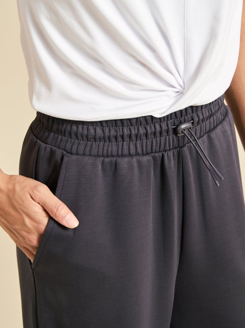 Pantalon jogging uni taille standard - Kiabi