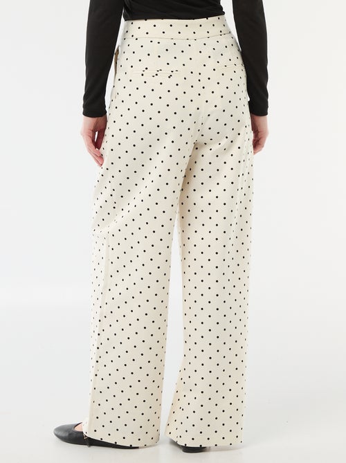 Pantalon large à pois - Kiabi