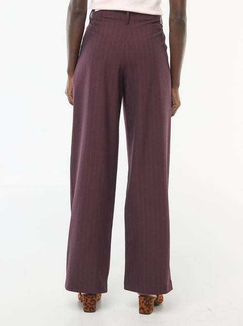 Pantalon large à rayures - Kiabi