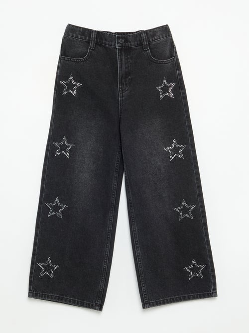 Pantalon large à strass - Kiabi