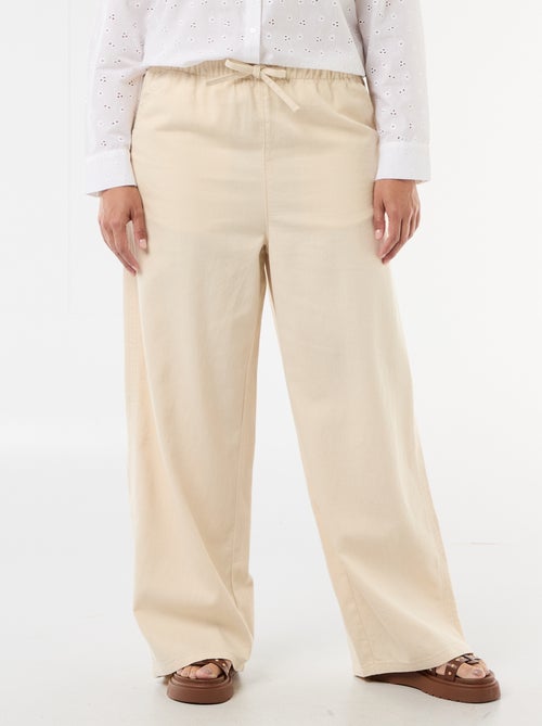 Pantalon large avec 2 poches - Kiabi