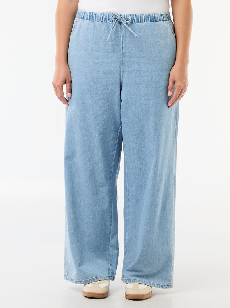 Pantalon large avec 2 poches Bleu - Kiabi