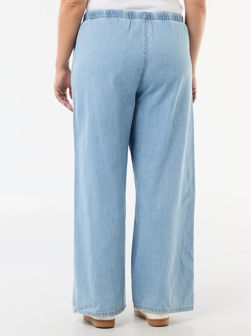Pantalon large avec 2 poches Bleu - Kiabi
