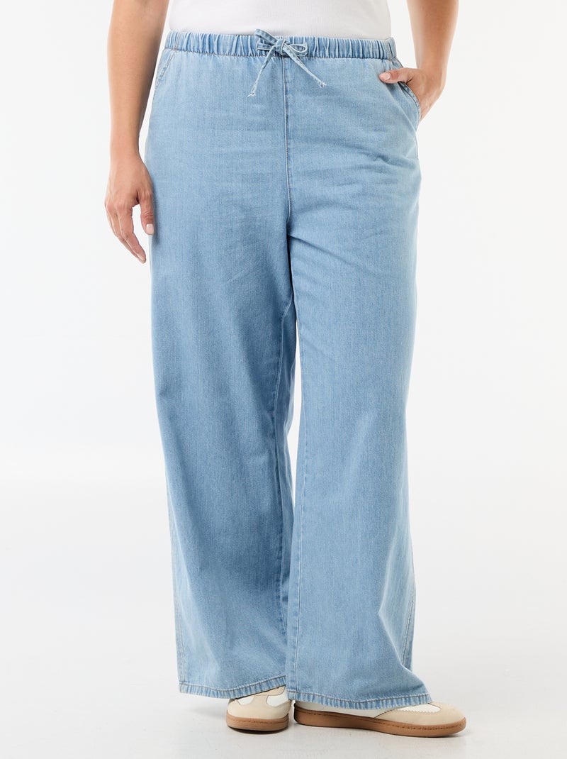 Pantalon large avec 2 poches Bleu - Kiabi
