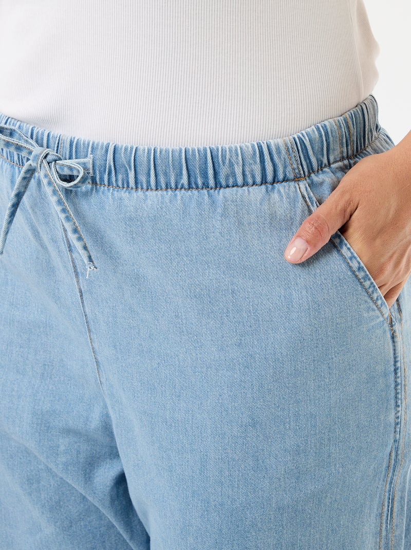 Pantalon large avec 2 poches Bleu - Kiabi