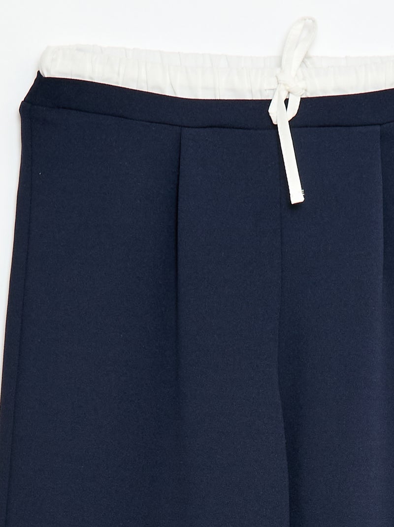 Pantalon large avec effet 2 en 1 avec style caleçon Bleu - Kiabi