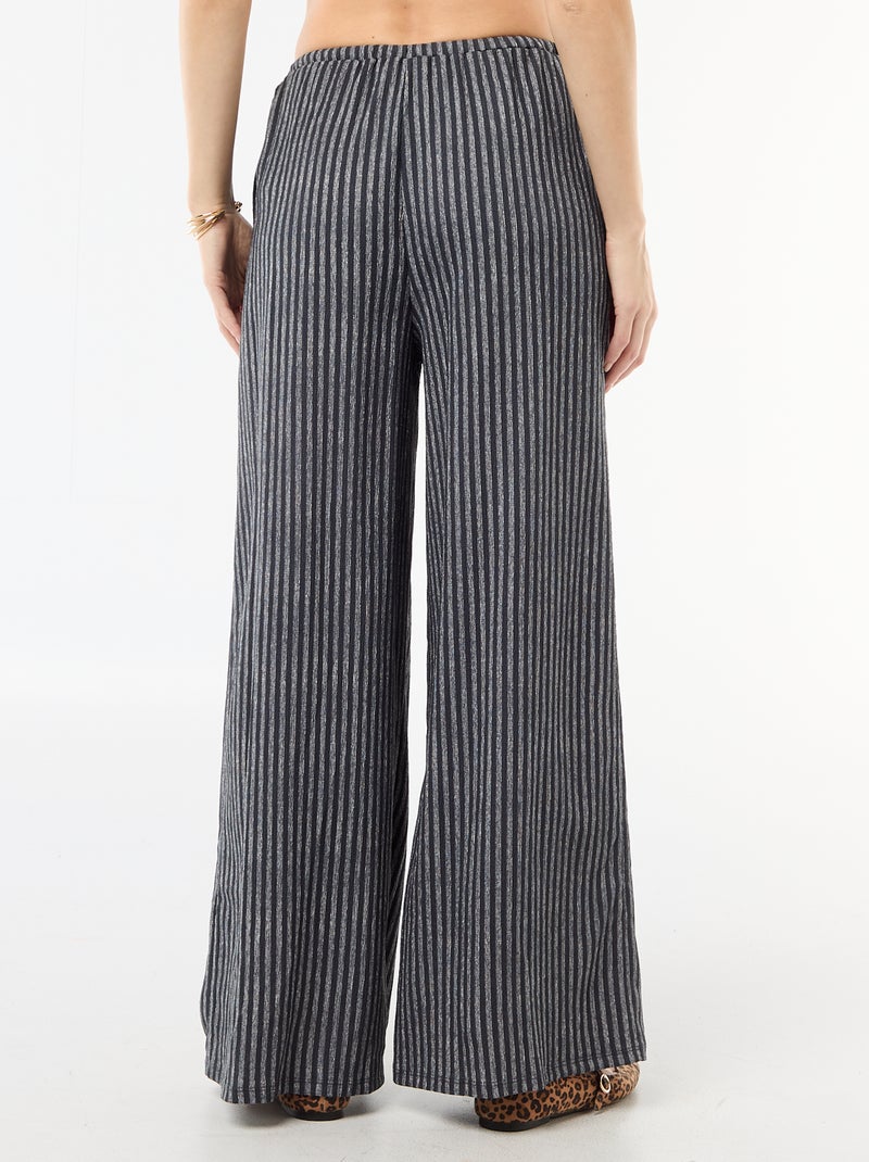 Pantalon large crêpé à 2 poches Gris - Kiabi