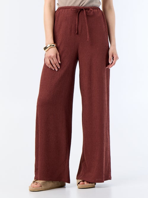 Pantalon large crêpé à 2 poches - Kiabi