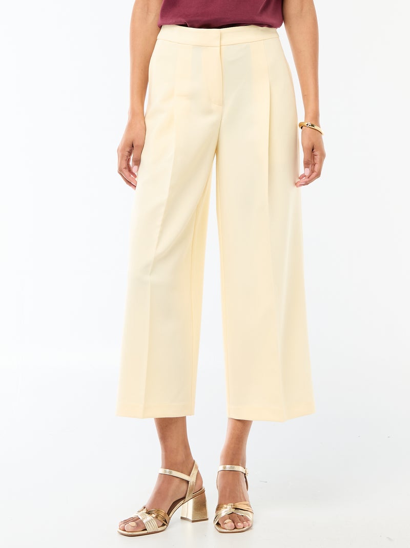 Pantalon large de cérémonie Beige - Kiabi