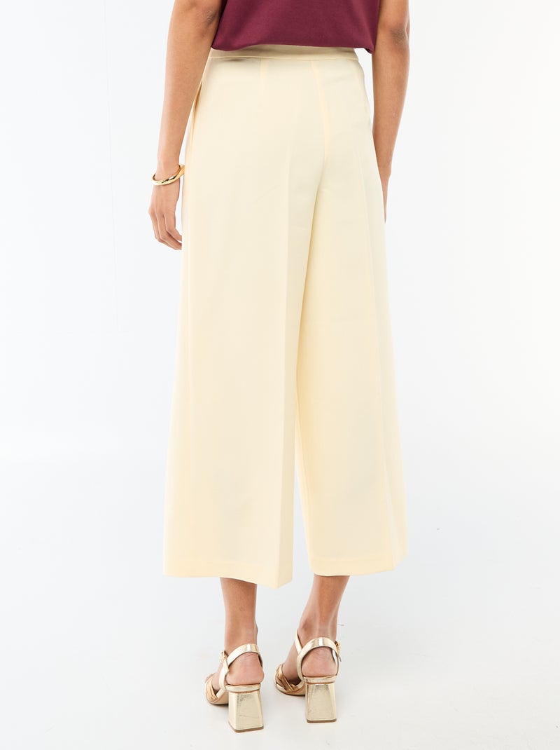 Pantalon large de cérémonie Beige - Kiabi