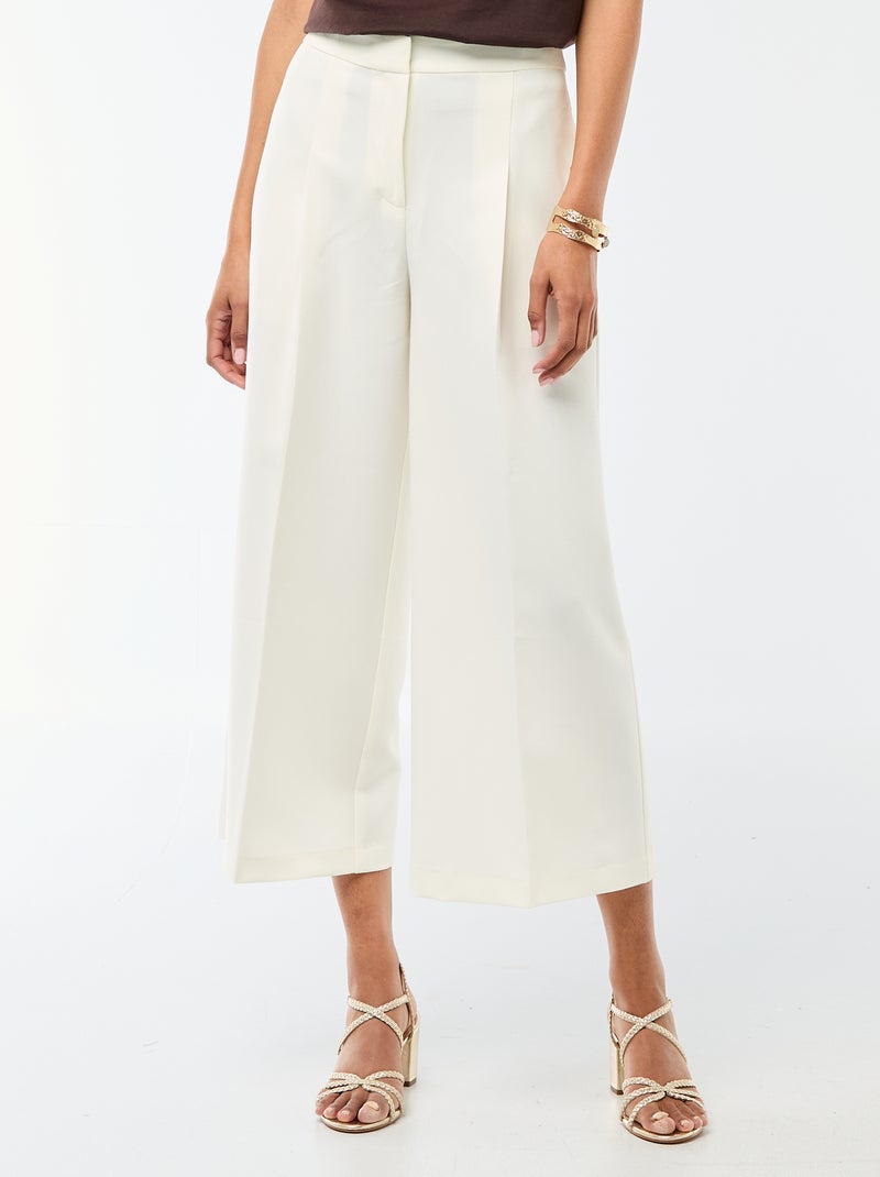 Pantalon large de cérémonie Blanc - Kiabi