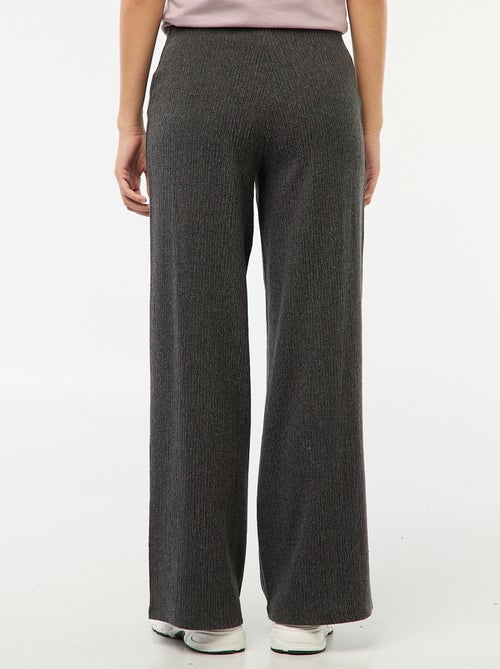 Pantalon large doudou uni - Kiabi