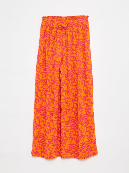 Pantalon large en crêpe - Kiabi