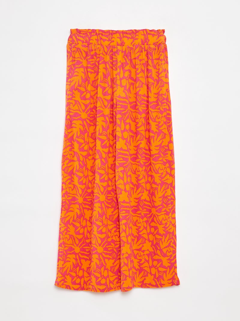 Pantalon large en crêpe Rose - Kiabi