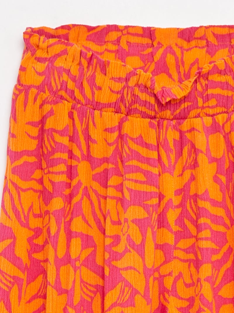 Pantalon large en crêpe Rose - Kiabi